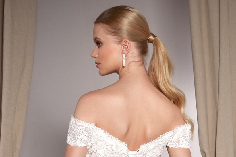 Peinados para novias cola de caballo