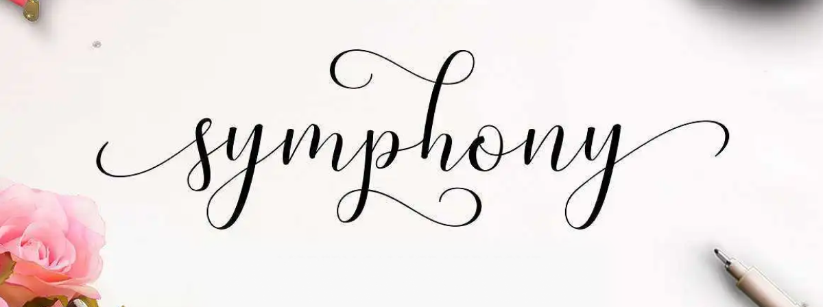 Tipografía Symphony Script