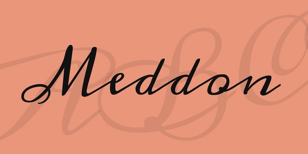 Meddon font