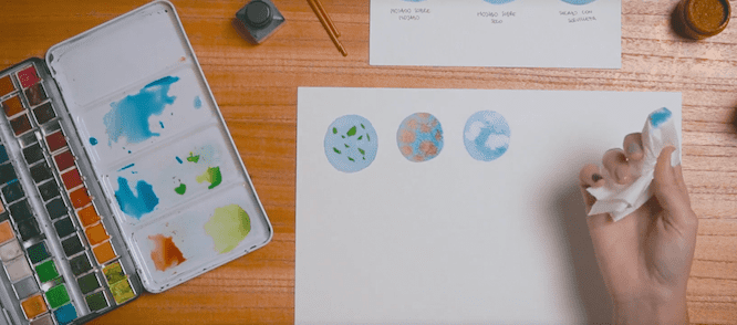 curso galaxias universo acuarelas