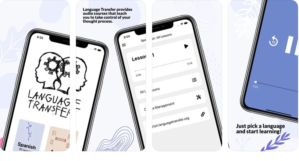 Language transfer app para aprender inglés