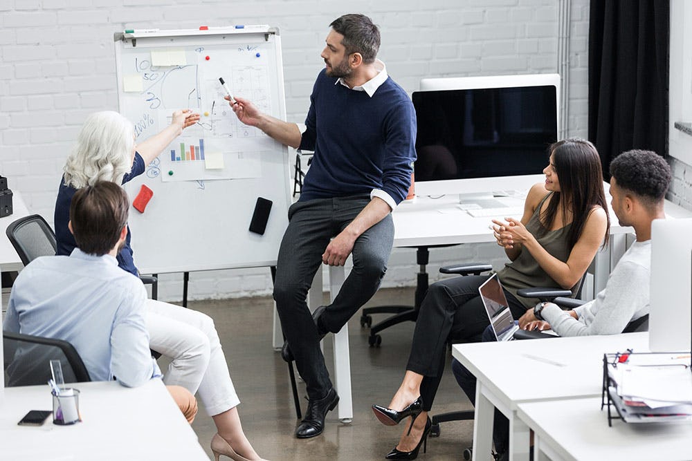 equipo de trabajo reunido