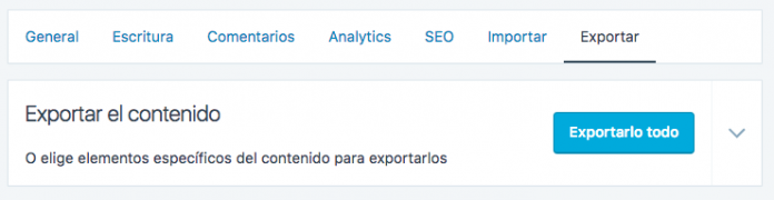Exportar contenido de Wordpress.com a Wordpress.org