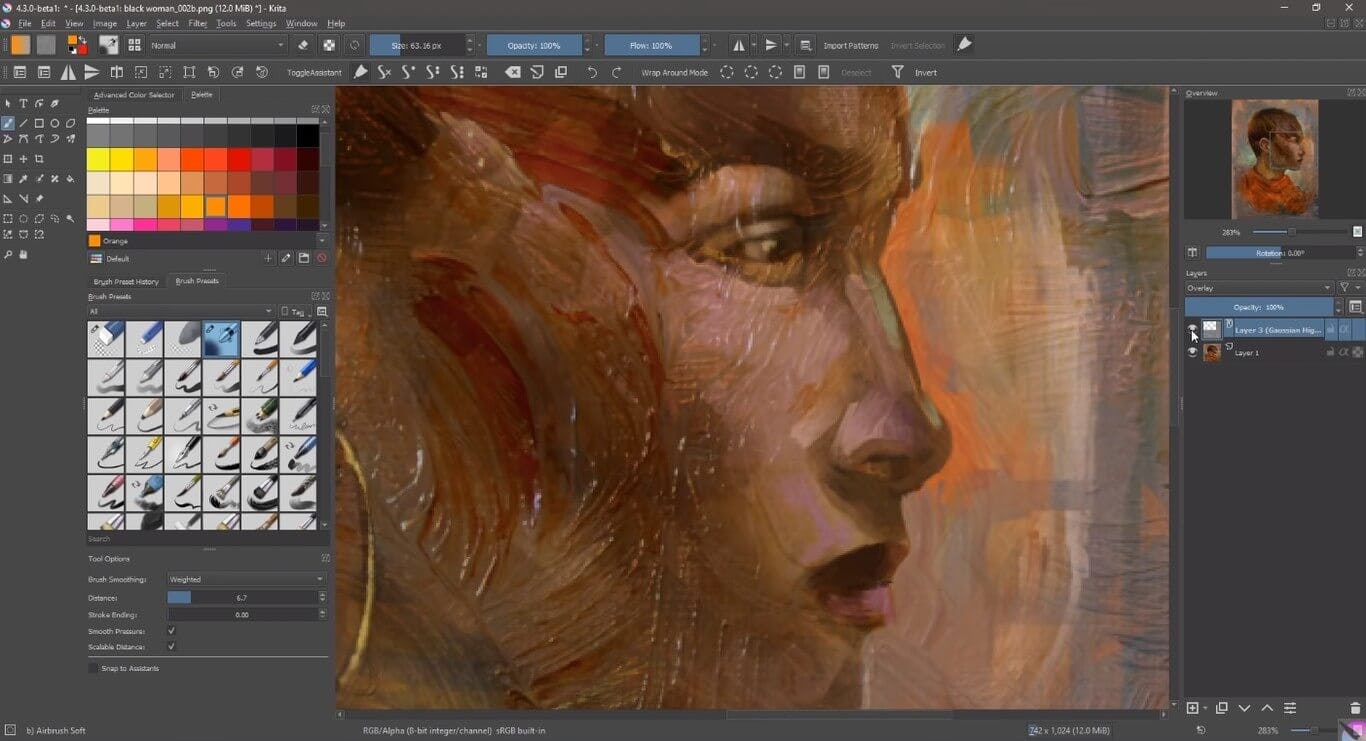 características de krita