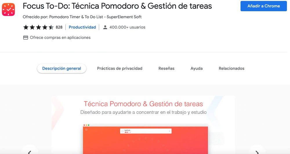 extensión Focus To Do