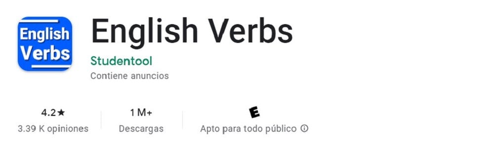 app para aprender como usar verbos en ingles
