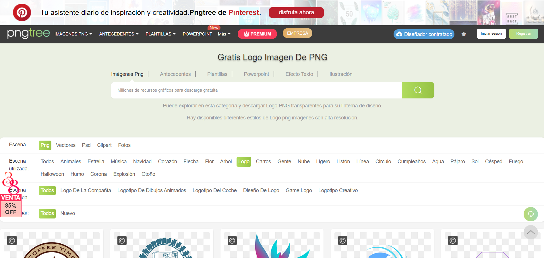 interfaz de pagina web pngtree