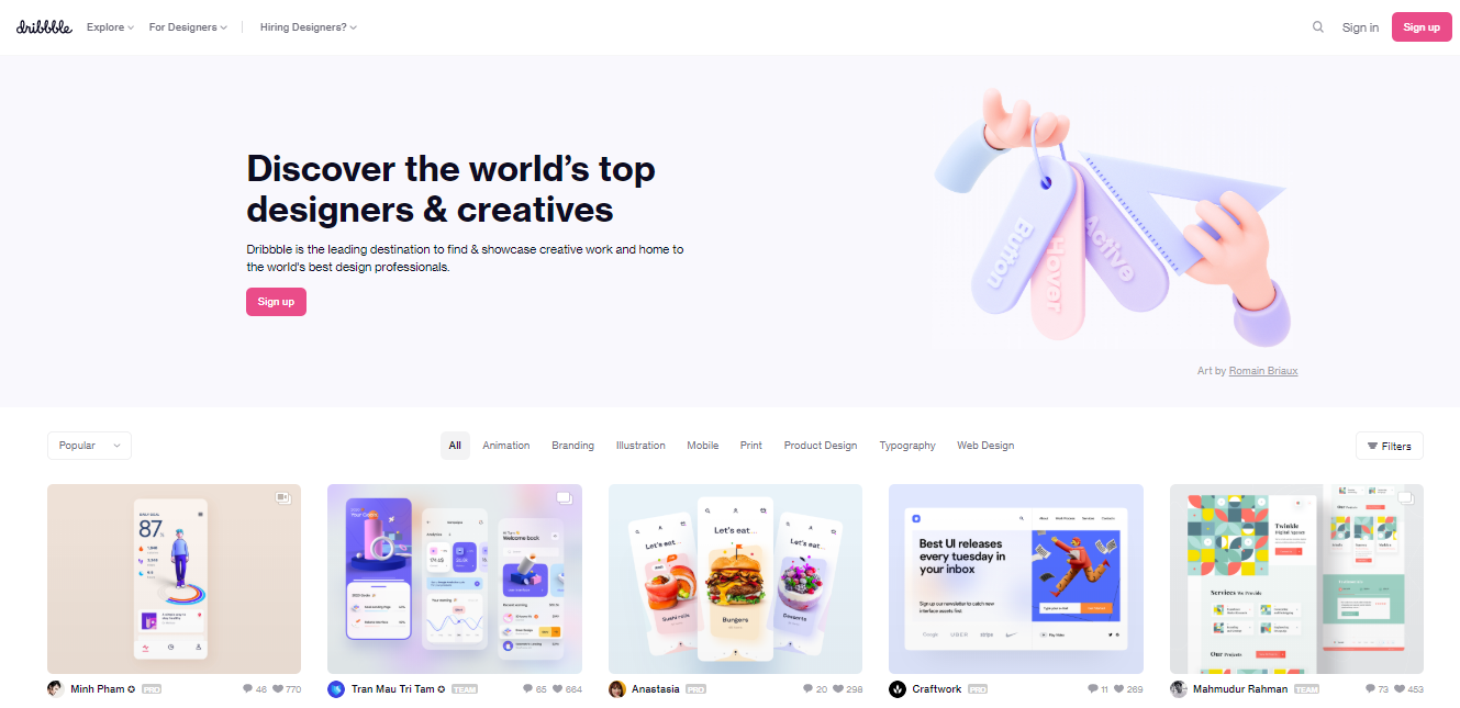 dribbble portafolio digital