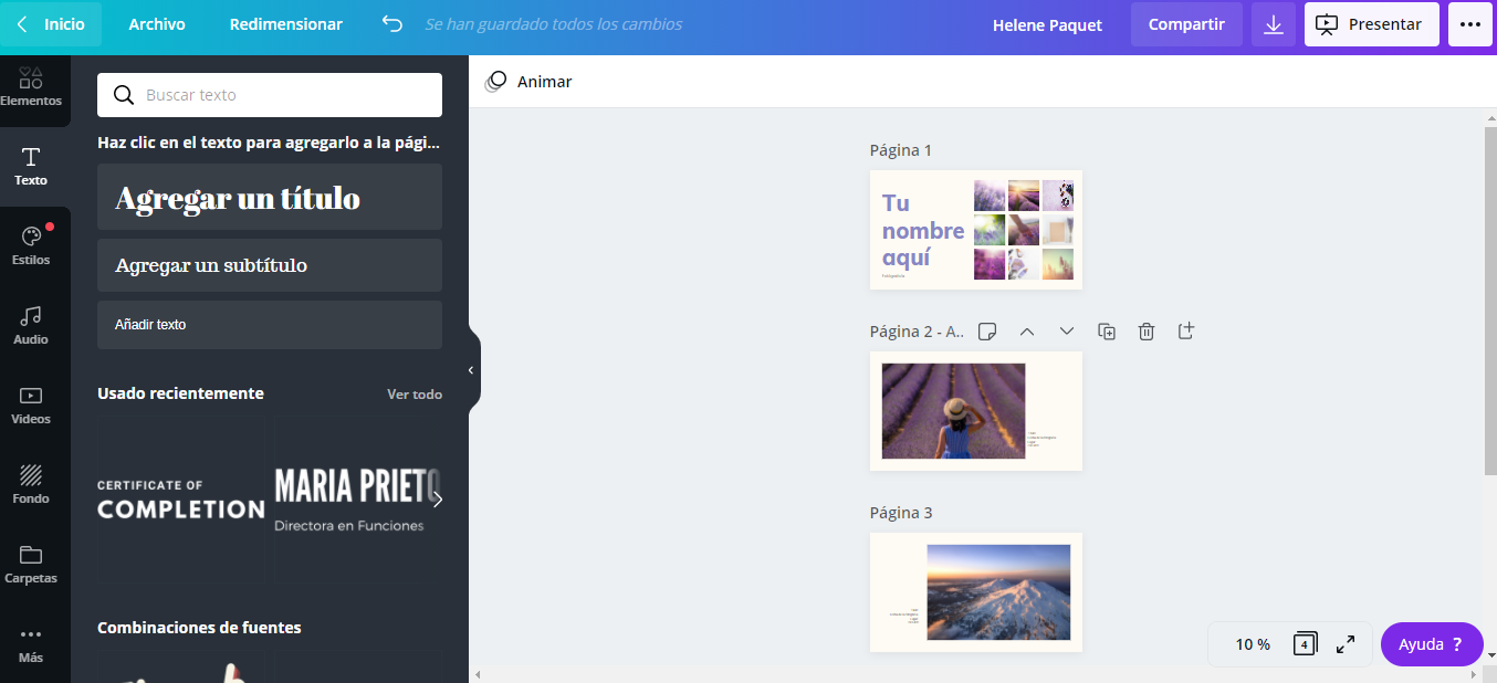 Cómo hacer un portafolio fotográfico para imprimir con Canva