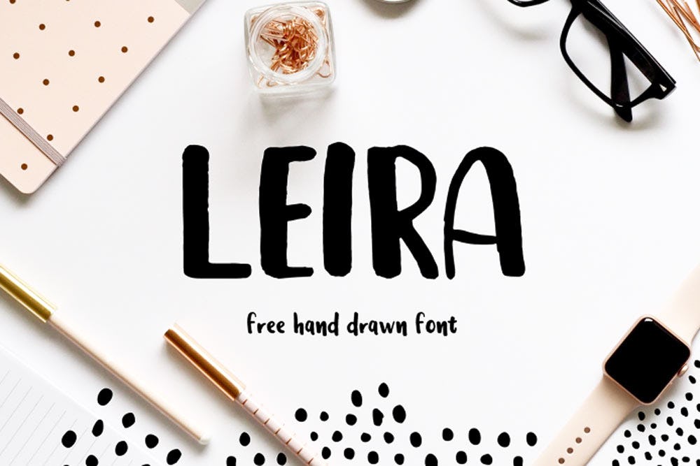 Leira lettering font