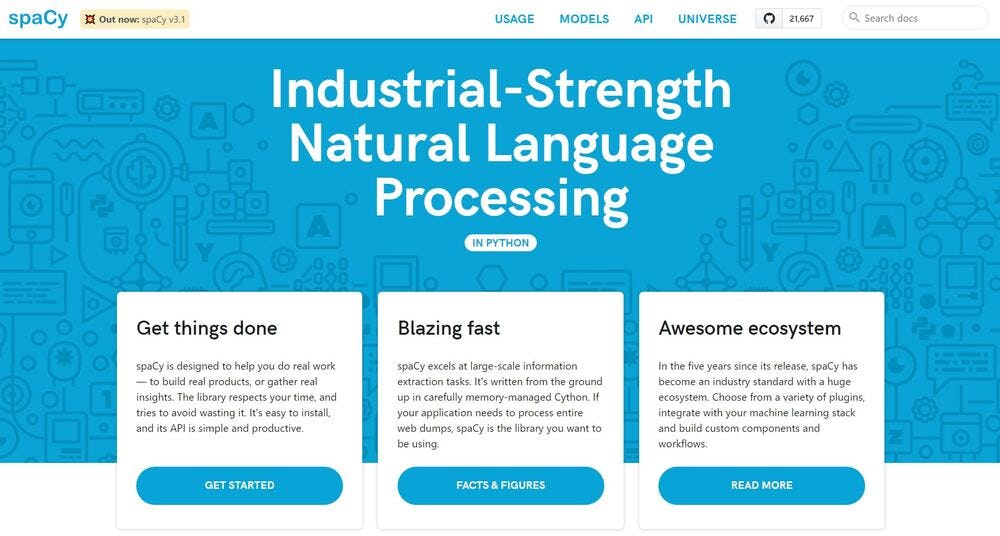 spacy biblioteca de python