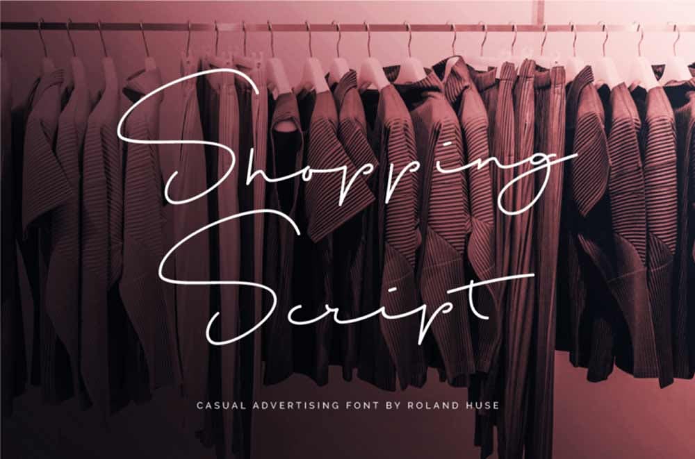 Shopping Script font