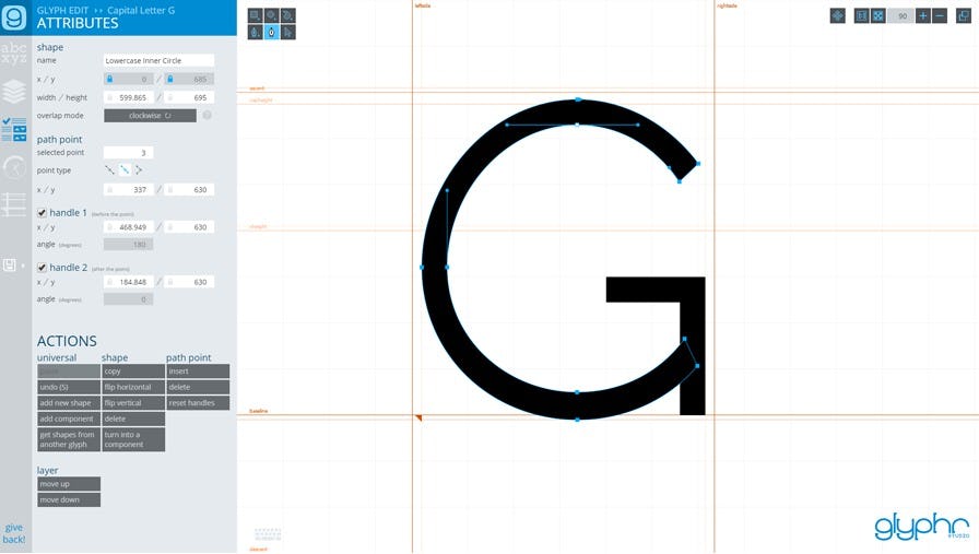 Glyphr app letras