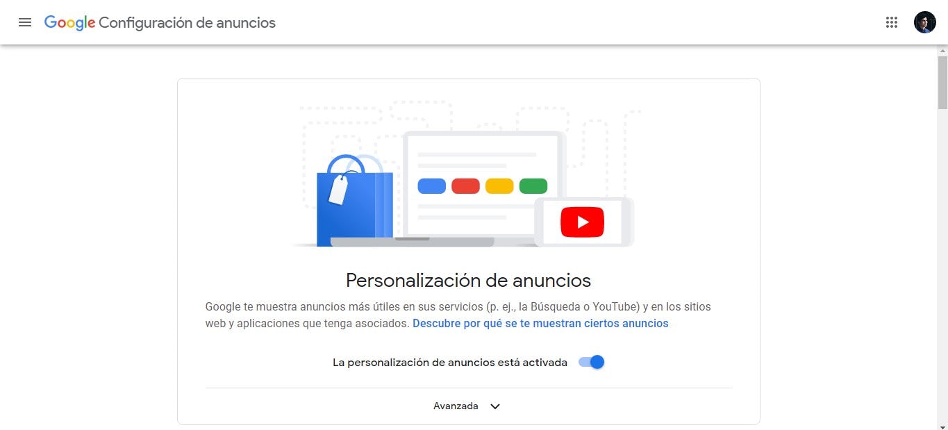 Configuración de anuncios en Google