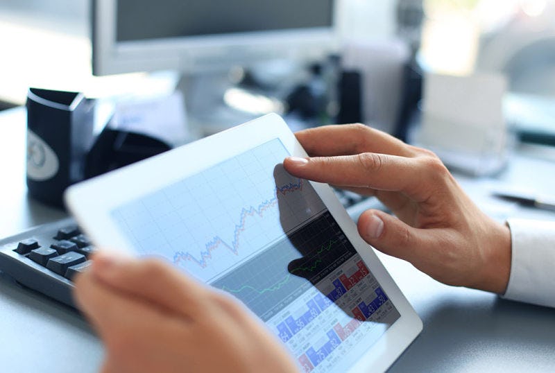 Gráfica de ingresos e índice de rentabilidad