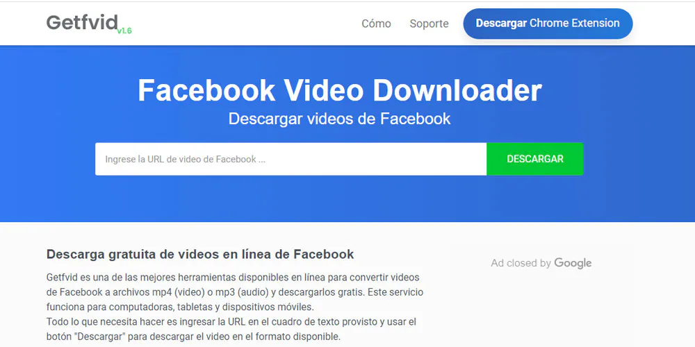 GetFvid bajar videos de YouTube