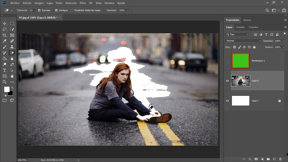 Herramienta Borrador en Photoshop