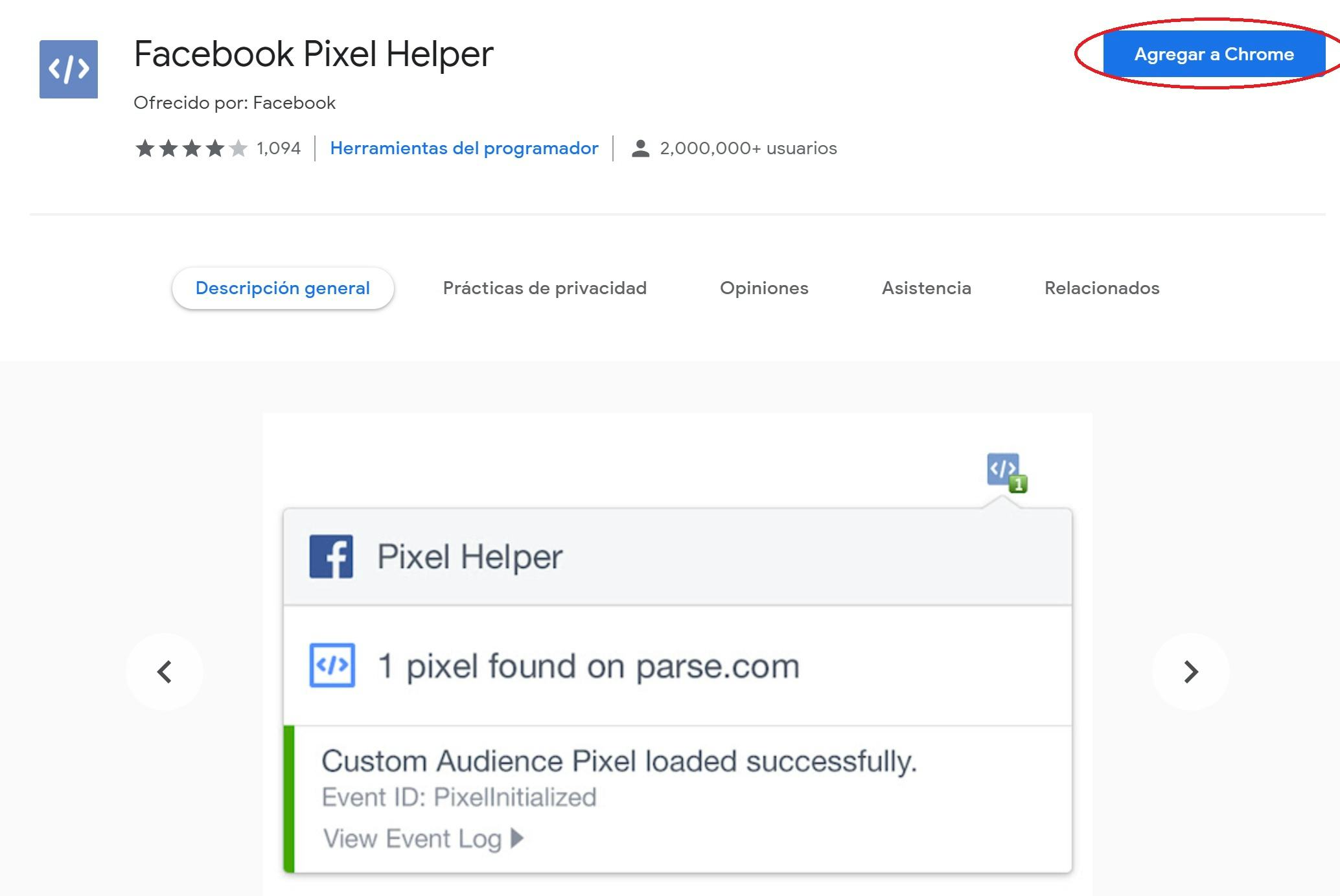 facebook pixel helper