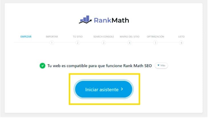 Página web compatible con Rank Math