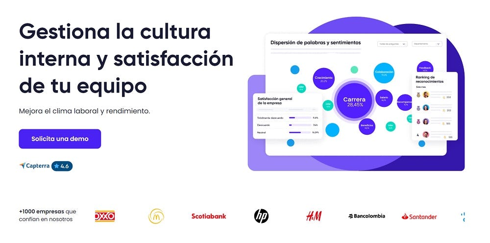 plataforma de clima laboral crehana