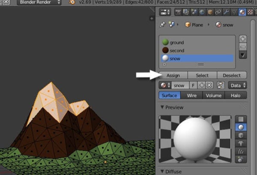 Blender 3D diseño Low Poly