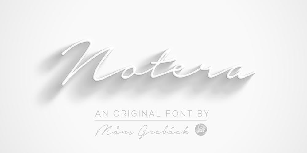 Notera font