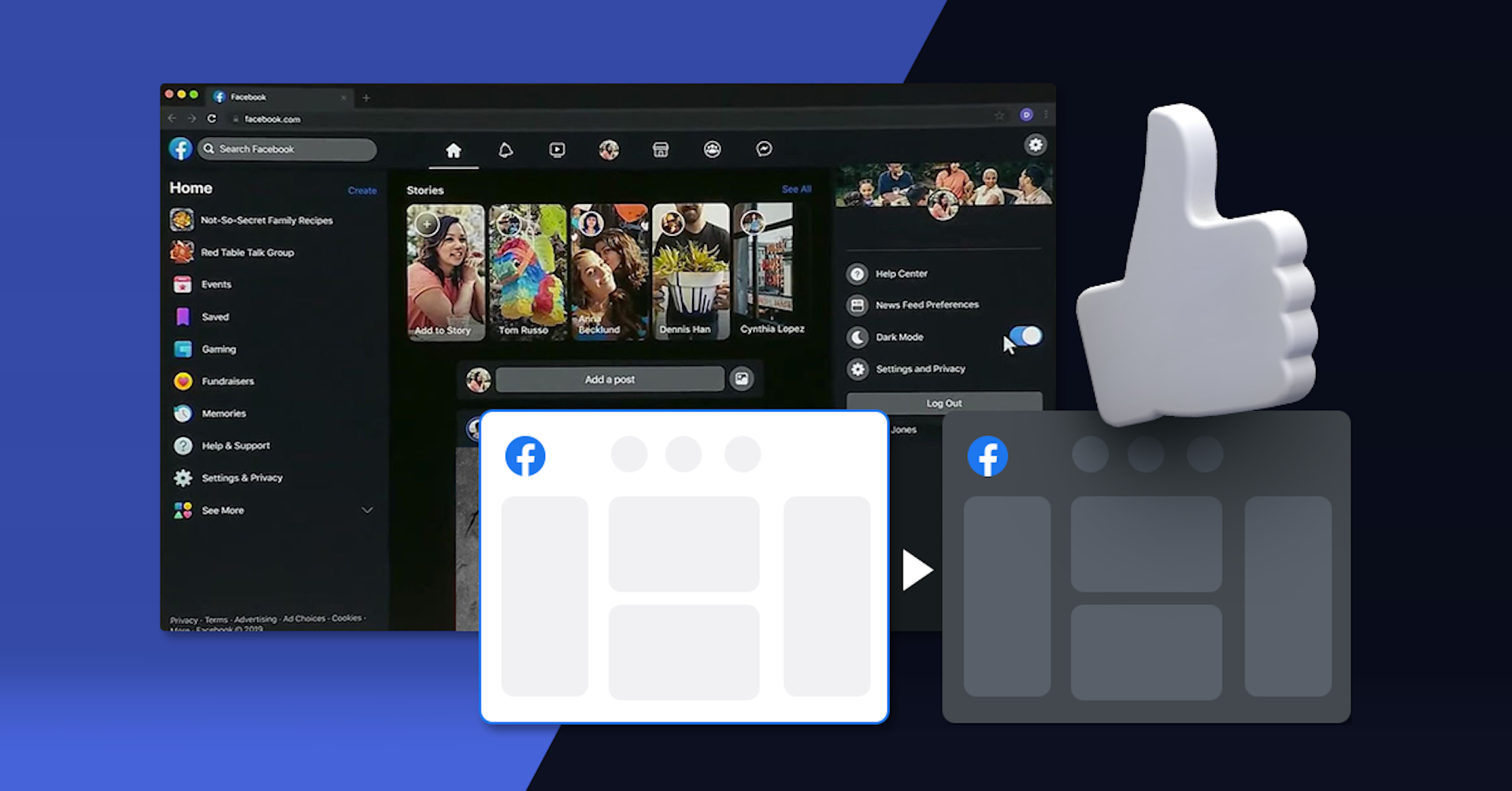 Facebook rediseñará su interfaz y añadirá modo oscuro