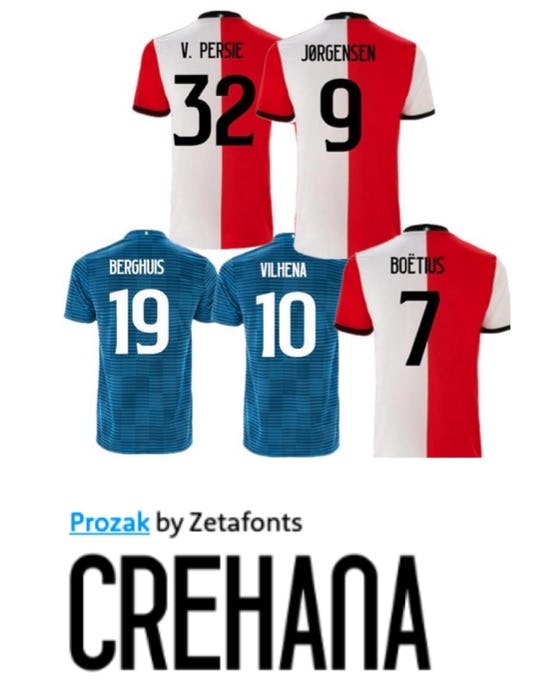⚽ Tipografía de camisetas de fútbol: equipos y jugadores