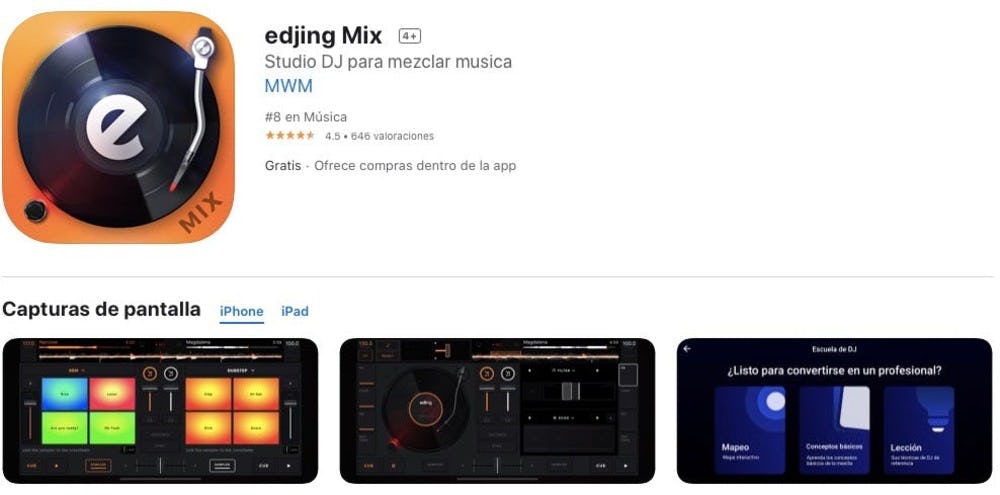 edjing dj app para musica en celular