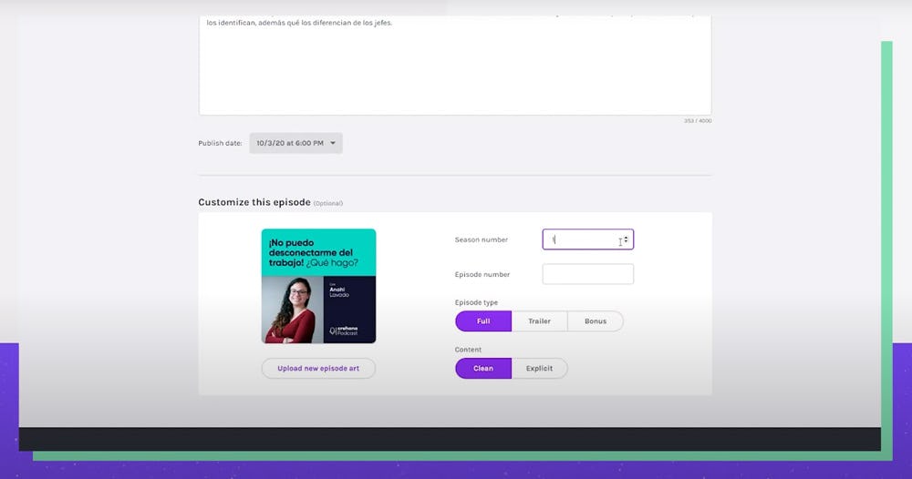 programar podcast en Spotify desde Anchor
