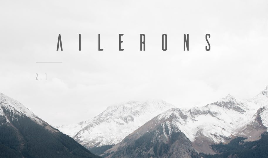 Ailerons tipografía para tarjetas de presentación