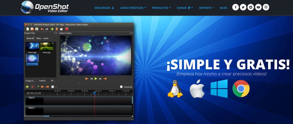 cortador de videos de YouTube OpenShot Video Editor