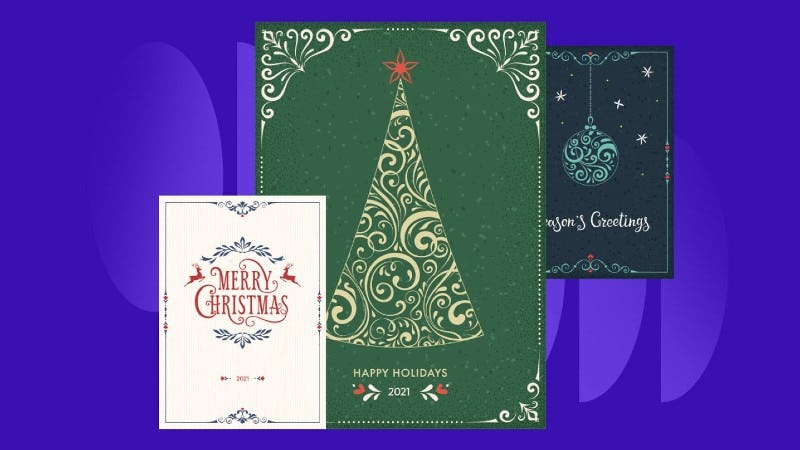 Plantillas tarjetas de navidad elegantes