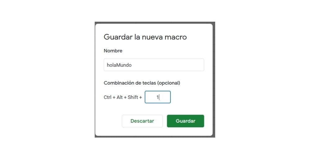 Guardar macros en Google Sheets
