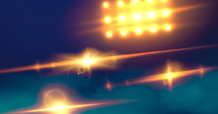 Flares dorados Photoshop