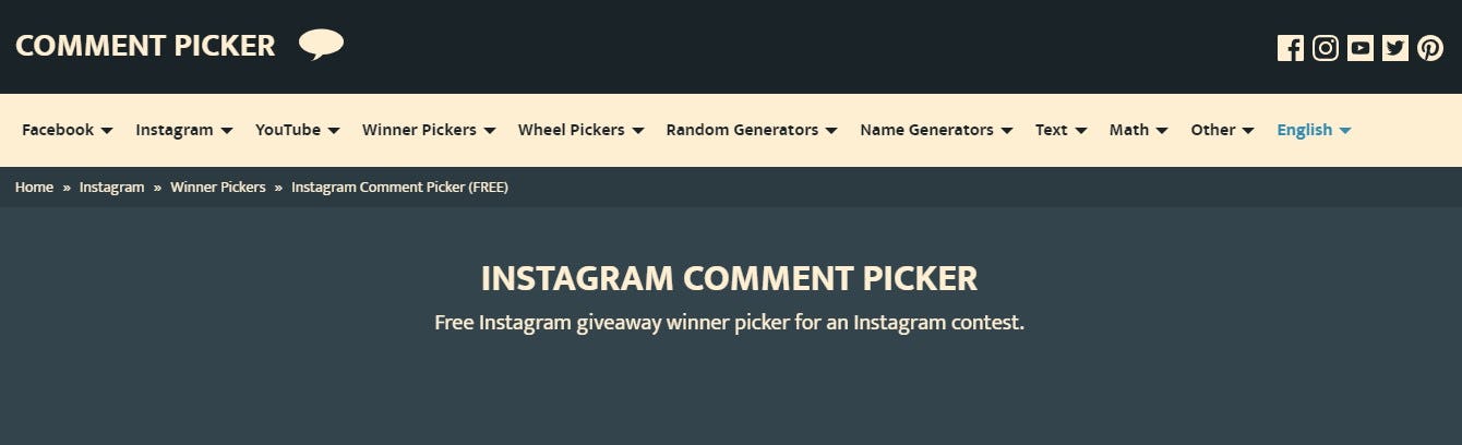 Concursos para Instagram con Comment Picker