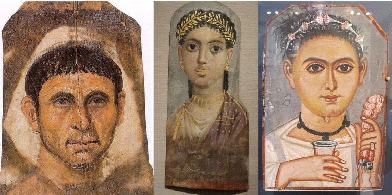 Retratos de El Fayum Pintura romana