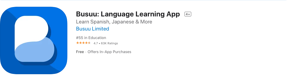 Busuu language learning app