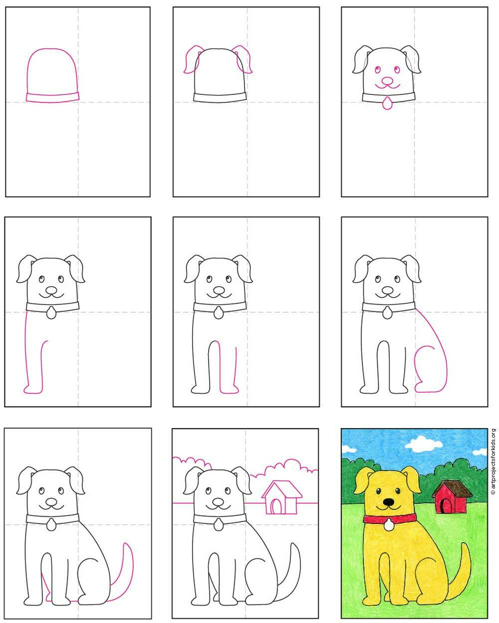 ¿Cómo dibujar un perro fácil para niños?