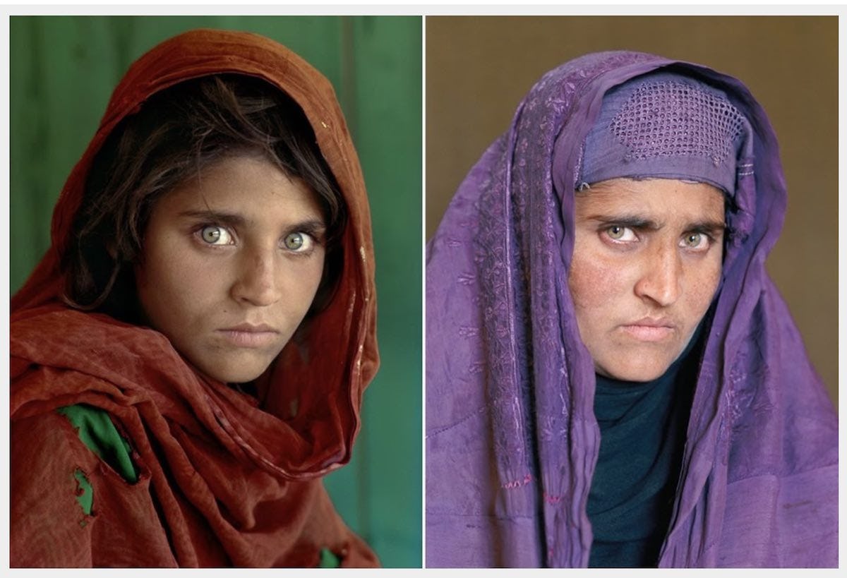 foto historica de chica afgana