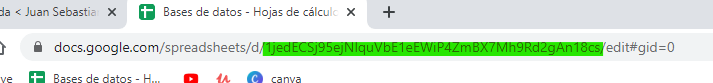google sheets base datos