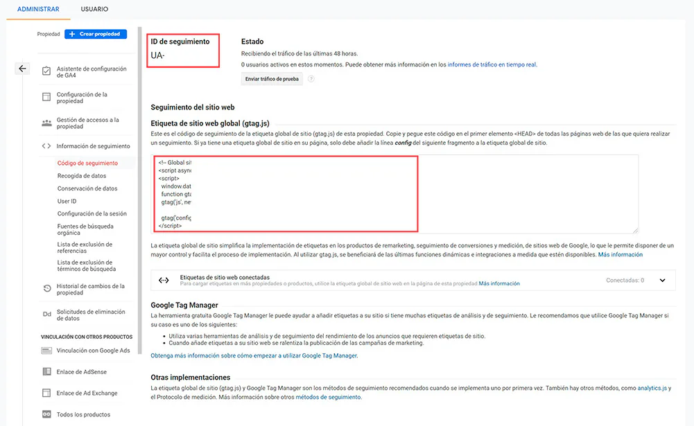 google analytics wordpress códigos