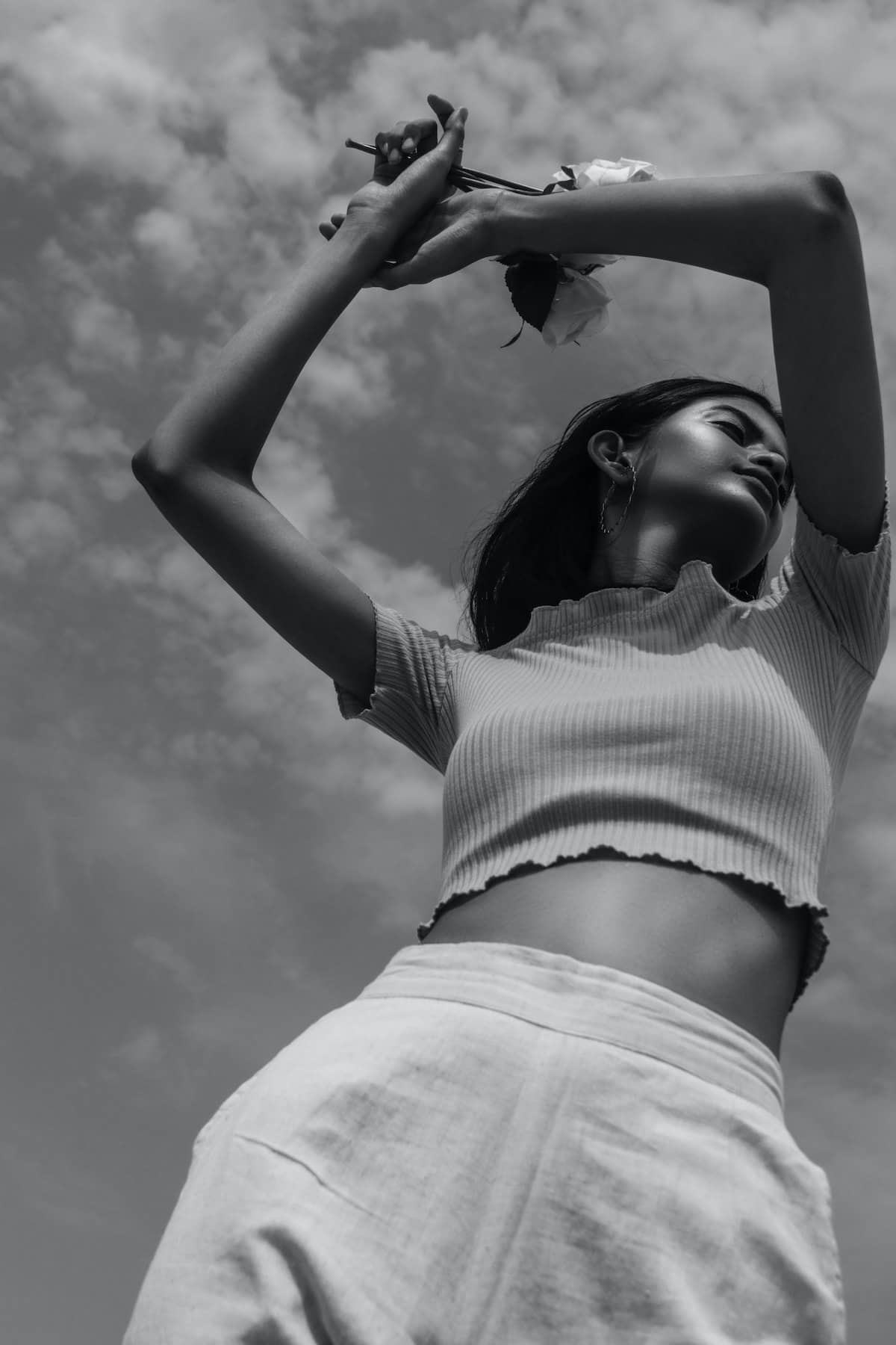 fotografia de glamour en blanco y negro