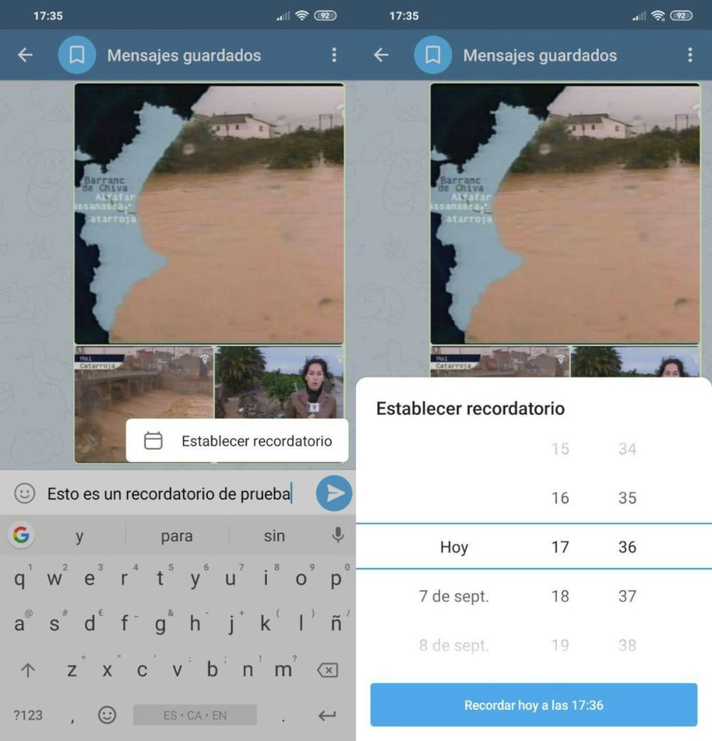 Programa tus recordatorios en Telegram