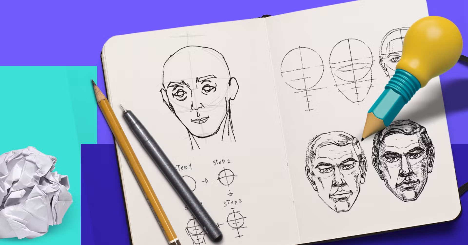 Guia para iniciantes para dominar o desenho de rostos