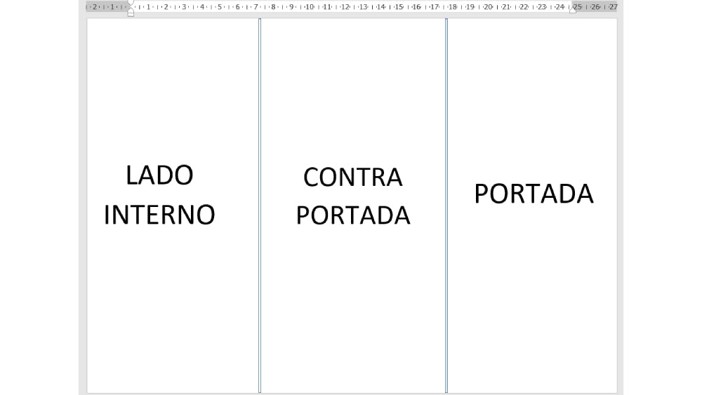 Parte exterior de un folleto