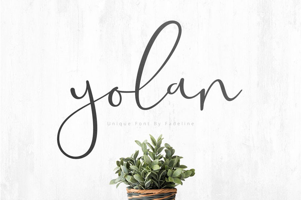 Yolan lettering font