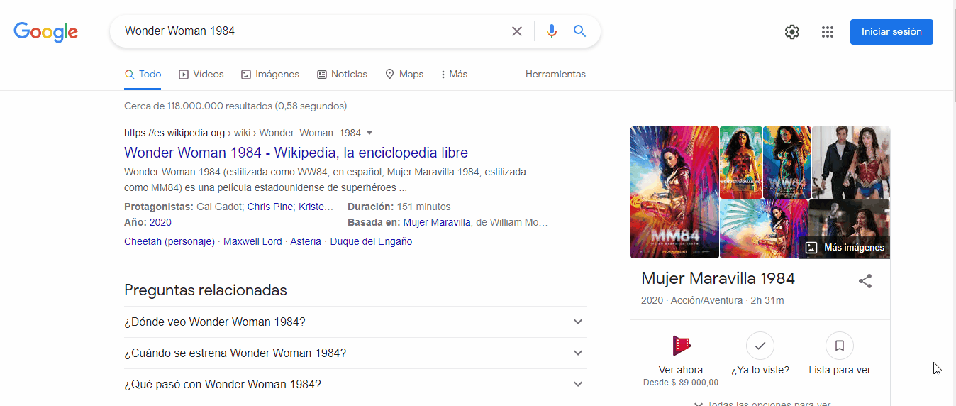 Wonder Woman serp