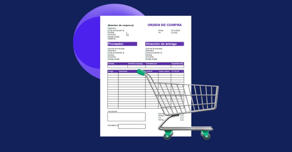 Formato de orden de compra en Excel
