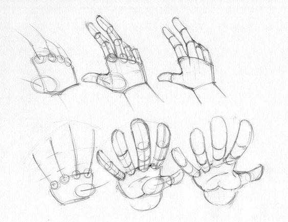 ????️ Guía básica para aprender cómo dibujar manos manga
